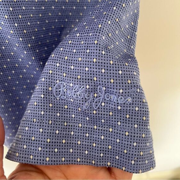 Bobby Jones Purple Dot Pattern Golf Polo Shirt - Picture 6 of 7
